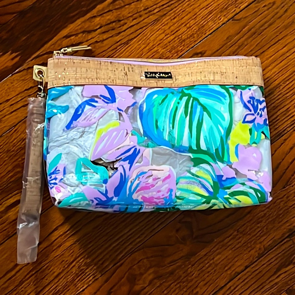 NEW Lilly Pullitzer GWP Mermaid in The Shade Clear Pouch